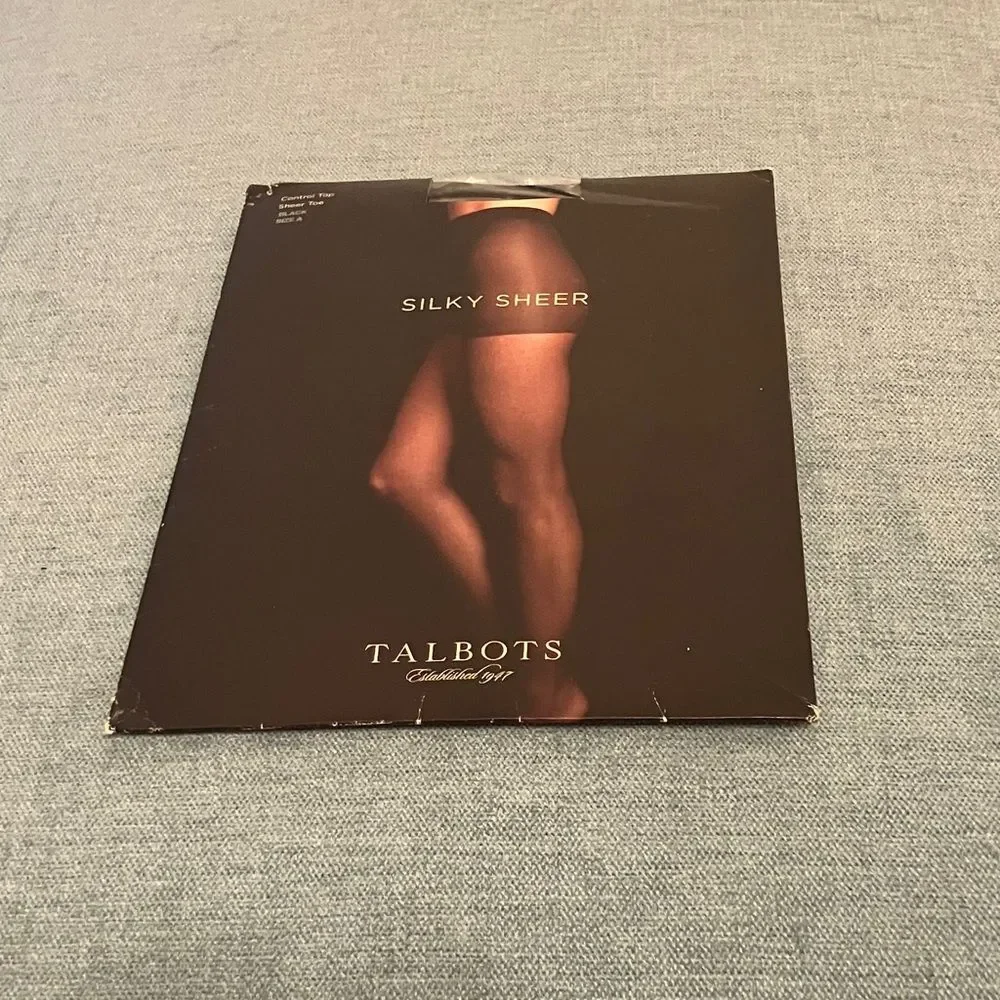 New Talbots Black Nylons, Size A